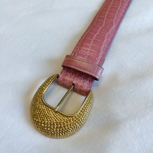 Genuine Leather Vintage Pink Women’s Belt